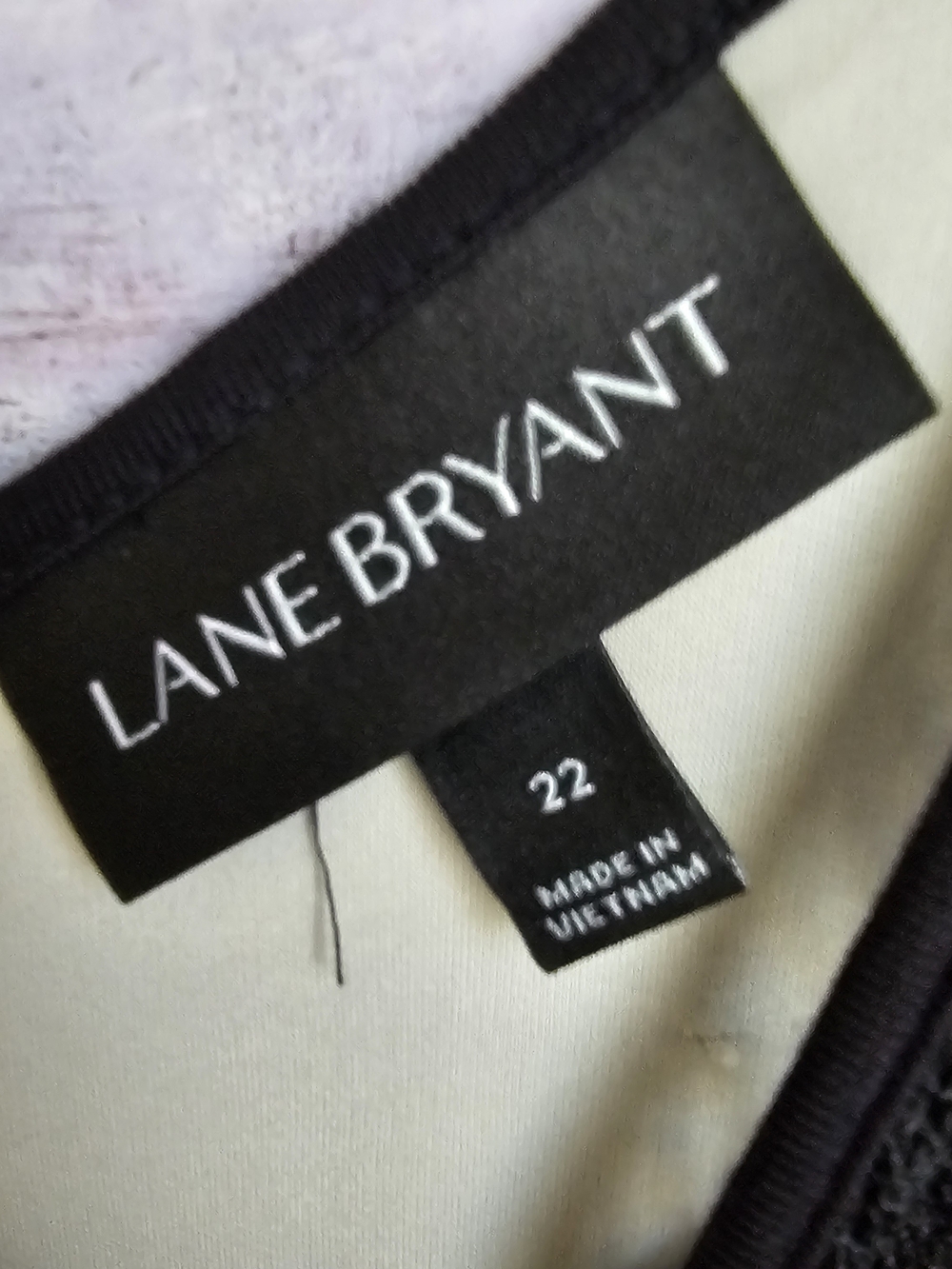 Lane Bryant Black Lace Overlay Scoop Neck Mini Dress - Picture 5 of 7